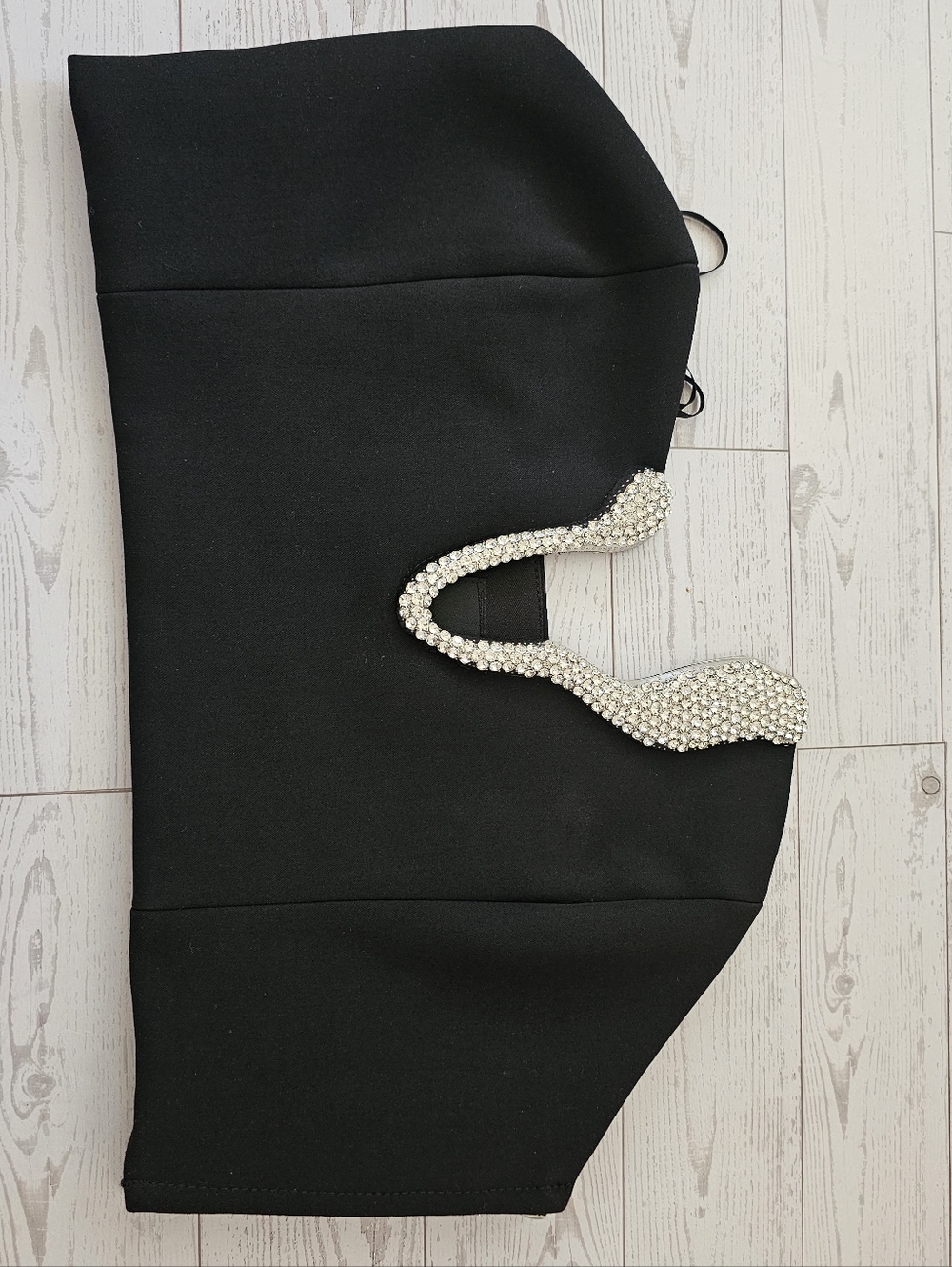ZARA Black Strapless Top Beaded Neckline Size S New No Tags Side Zip - Picture 12 of 12